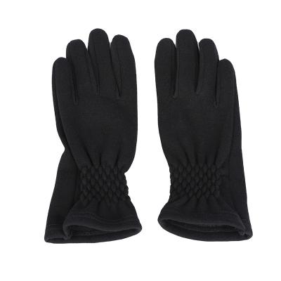 China Simple Hot Sale Women Fashion Embroidery Knitting Fabric Gloves Comfortable Elastic Soft Gloves With Touch Screen for sale