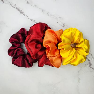 China Eco-Friendly Solid Silk Ring Temperament Female Mulbery 100% Silk Hair Scrunchie For Braids Women Girl Lady for sale