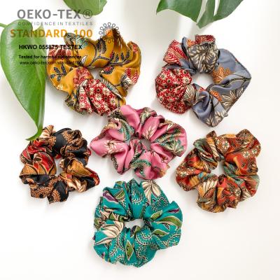 China Eco-friendly 100% High Quality Hair Accessories 6A Silk Wide Side Hair Rings Hair Silk Scrunchies For Women/Girl/Lady for sale