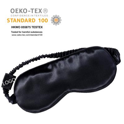 China Best Anti-wrinkle 100% Mulberry Silk Sleeping Eye Masks 16/19/22 mm Custom Silk Eye Mask for sale