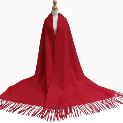 China Cashmere Wool Mongolian Scarf Fashion Solid Soft Woven Warm Muffler Other Winter Scarf With Tassel for sale