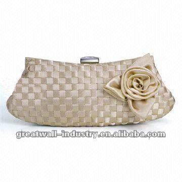 China Eco-friendly clutch evening bag in beautiful design, ideal for bride for sale