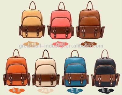 China 2012 new female backpack shoulder bag Korean version of the influx of retro students schoolbag college wind backpack for sale