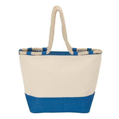 China PORTABLE Customized Reusable Empty Cotton Rope Canvas Tote Bag for sale