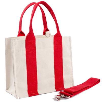 China Customized PORTABLE Single Empty Cotton Tote Bag With LOGO And Cotton Handles for sale