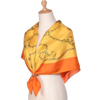 China High Quality Satin 100% Silk Twill Square Scarves Custom Size Custom Design 100 Silk Square Scarf For Women for sale