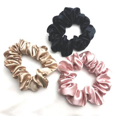 China Custom Hair Tie Hair Bands Woman Ponytail Hair Scrunchies Printed Satin Scrunchie Elastic Hair Rope 100% Silk Scrunchie for sale