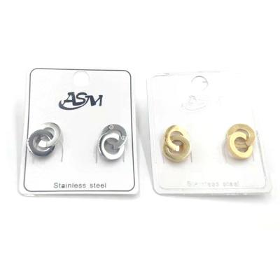 China Wholesale CLASSIQUE 2021 New Arrival Stainless Steel Stud Statement Earrings For Women Fashion Jewelry for sale