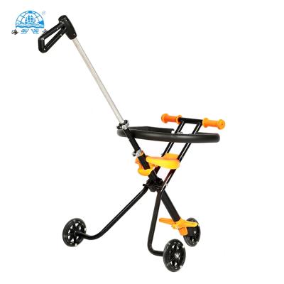 China Polyester Baby Artifact Aluminum Alloy Walking Kids Folding Tricycle Trolley Stroller for sale