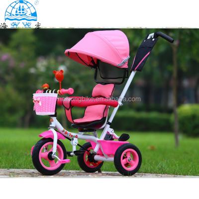 China 2018 new/wholesale price children's tricycle steel baby model tricycle with push bar/cheap kids tricycle for sale