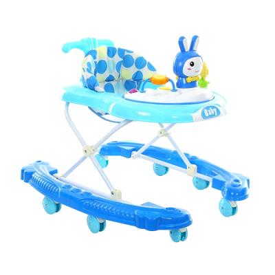 China Polyester fashion cartoon fancy 8 wheels baby walker in china for sale