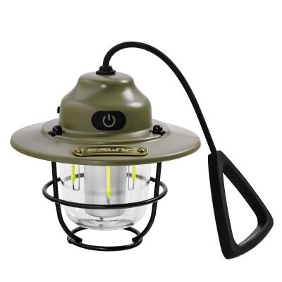 China Retro Fishing Emergency Camping Rail Lamp Hanging Dimming Large Rechargeable LED Camping Lamp for sale