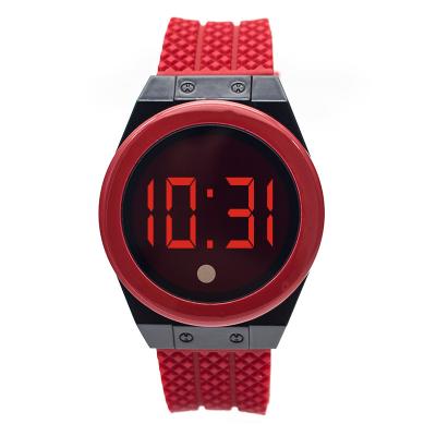 중국 Fashion unisex gun alloy case color filled soft silicone band Touch screen digital watches 판매용