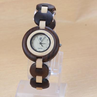 China Eco - friendly ladies maple wood bracelet watch waterproof , Japanese movement for sale