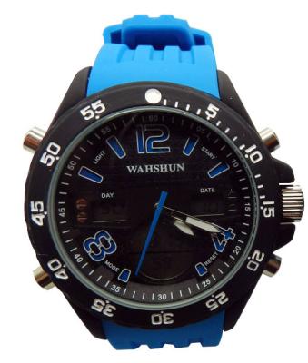 China Japan AL35 Quartz Mens Sport Watches / Adult 3ATM Waterproof Silicone Strap for sale