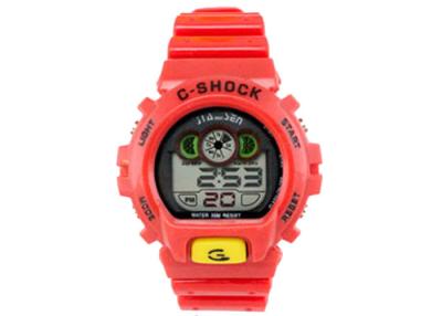 China Big Red  Childrens Waterproof Digital Watches Sport Wristwatch Multifunction for sale