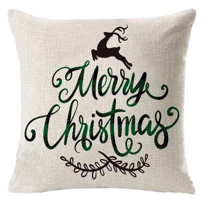 China New Style New Style Christmas Party Decorations Canvas Christmas Pillowcase Hot Sale Reindeer Elk Snowflake Series Pillow Home Decor Cushion For Christmas Season for sale