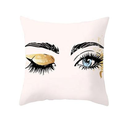 China Marble Home Sofa Cushion Wholesale Pillow Cover Peach Skin Cushion Minxi Year Party Decorations Eyelash Girl Soft Cute Pillow Pink For Holiday for sale