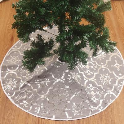 China Royal Style Merry Christmas Decoration Christmas Tree Dress Shining Glitter Warm Silver Snowflake Stamping Mall Indoor and Outdoor Decoration for sale