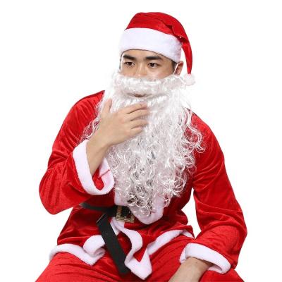 China Wholesale High Quality Extra Soft Christmas Party Suit Santa Claus Gold Velvet Clothes Set Man Year Xmas Party Decorations Factory Direct Sale for sale