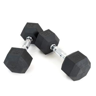 China Universal Rubber Covered Dumbbell Dumbbell Set Cast Iron Dumbbell Car Pad for sale