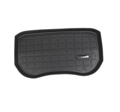 China Geometric Front Car Trunk Mats For 2021 Tesla Model 3 Wear-Resistant Leather Dirt-resistant Pad for sale