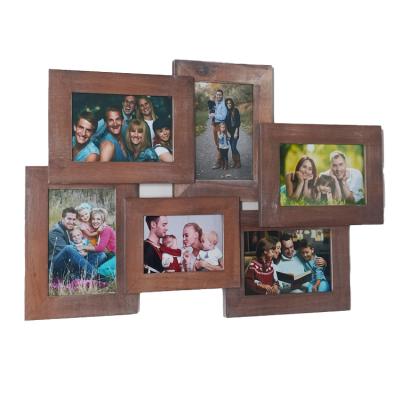 China Environmentally friendly home wall Marcos De Foto Composite Multi Combined decorative six sets of family photo picture frame for sale