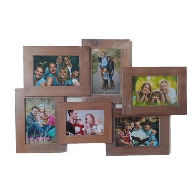 China Environmentally Friendly New Multi Opening MDF Collage Combination Modern Picture Frame Wall Wooden Photo Picture Frames for sale