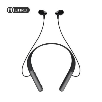 China Bass Neck Battery Band Marathon BT5.0 Headphones Neckband IPX5 Waterproof Super Powerful Stereo Wireless Game Headphones Magnetic Sport Earbuds for sale