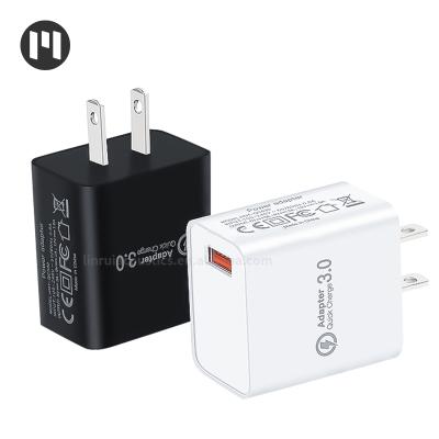 China Mobile phone mini 18w uk fast us eu plug charging power adapter cargadores qc3.0 travel portable mobile phone usb fast charger for iphone for sale