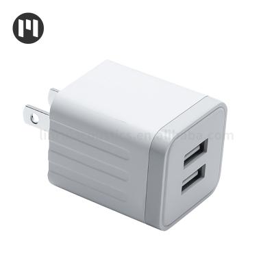 China Original Mobile Phone Dual Usb Fast Charging Adapter Us Plug In Phone 10w Caricatore 5v 2.1a Smart Wall Charger Block For Apple iPhone 13 12 for sale