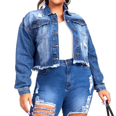 China WASHED Design Women's Good Fashion Shorts Denim Long Sleeve Jackets for sale