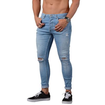 China Breathable High Street Style Ripped Skinny Denim Fashion Jeans Men for sale