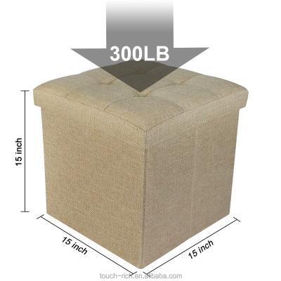 China Folding Changing Storage Ottoman Foldable Foldable Cotton Stool Cloth and Canvas Shoe Storage Box Chair Stools Storage for sale