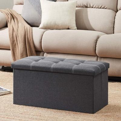 China Foldable Hold Up To 350 Pounds Folding Bench And Foot Rest Luxury Storage Ottoman With Padded Seat Storage Ottoman Bench for sale