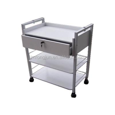 China Barber shop/spa/beauty salon/trolley premium locking rolling cart nail trolley with drawer RJ-8207A for sale