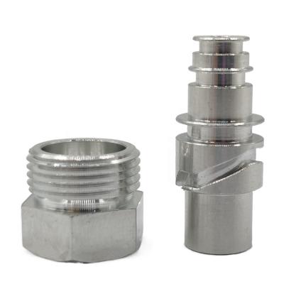 China High Precision Al6063 Non-standard Aluminum Part Gas Stove Shaft Nut Brass CNC Turning Part Customized for sale