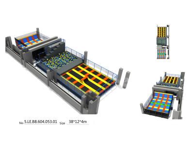 China 456M2 Chinese Large Indoor Trampoline Park For Rent/ Kids Trampoline Bed/ Indoor Jumping Bed for sale