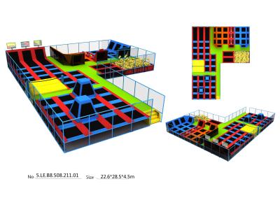 China Amazing Colorful 728M2 Big Indoor Trampoline Park Equipment with Dodge Ball for sale