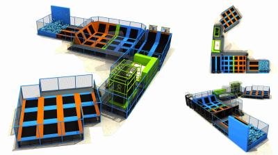 China 892M2 Chinese Custom Size Kids Amusement Indoor trampoline Park/ Outdoor Bungee Park/ Jumping Center for sale