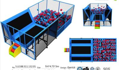 China 44M2 Popular in China Indoor Playground/ China Manufacturer New Desgined Trampoline with Foam Pit for sale