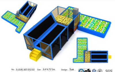 China 46M2 TUV Certificate Approval Chinese Indoor Trampoline Park/Big Indoor Jumping Bed for sale