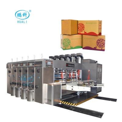 China Factory HUALI Flexo Printing Machine Full Automatic Cardboard Box High Speed ​​Flexo Printer Machinery for sale