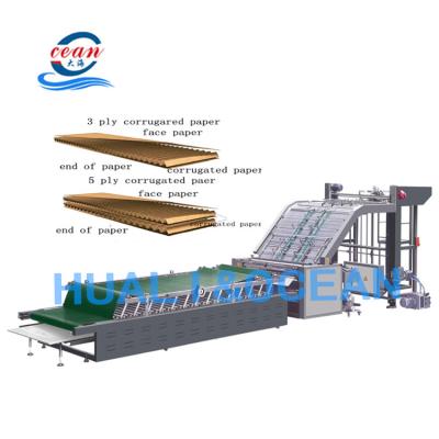 China Hot Sell Semi Automatic Clothing Corrugated Flute Laminator / Carton Box Laminating Machine For Cardboard for sale