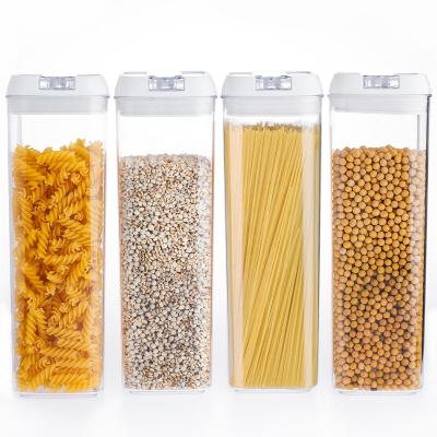 China Customized Stackable Eco-Friendly Airtight Food Storage Container Set Of 4 To Keep Food Dry And Fresh for sale