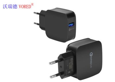 China 18W Rapid Cell Phone Charger , 	82 * 48 * 31mm 18 Watt Fast Phone Charger for sale