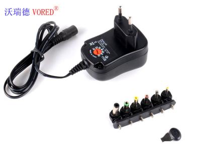 China 3 - 12V Adjustable Multi Voltage Power Adapter EU Plug PC ABS Material for sale