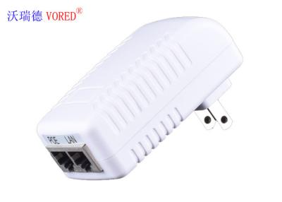 China US Plug POE Power Adapter White Color PC ABS Material Easy Installation for sale