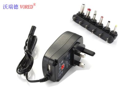 China 6 DC Tips Selectable Multi Voltage Power Adapter UK Plug Low Defect Rate for sale