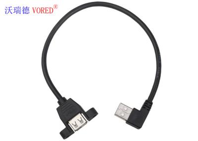 China Panel Mount Extension USB Data Cable With Screw Hole 156g Net Weight for sale